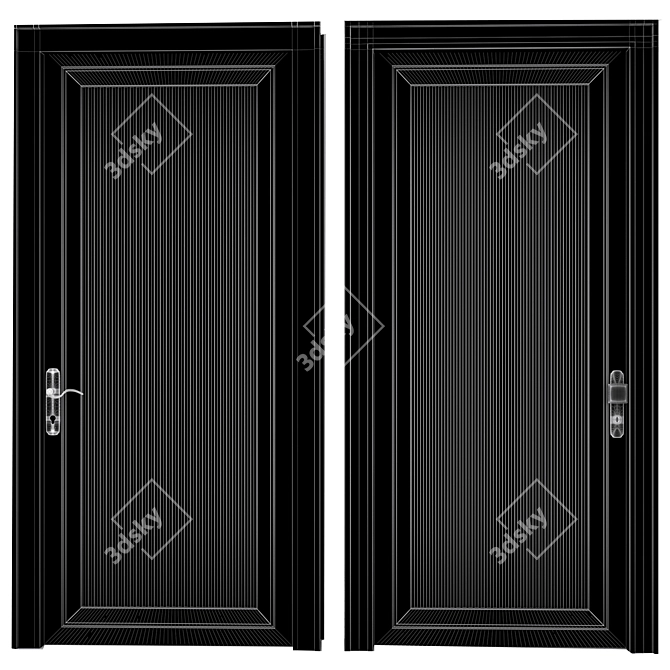 Modern 2016 Door 3D Model 3D model image 2