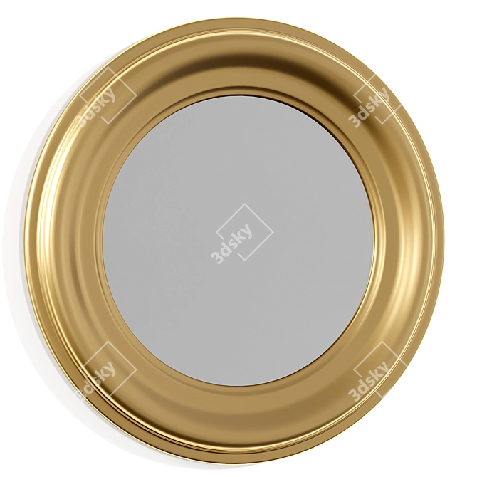 Gold Spray Lancaster Framed Mirror 3D model image 1