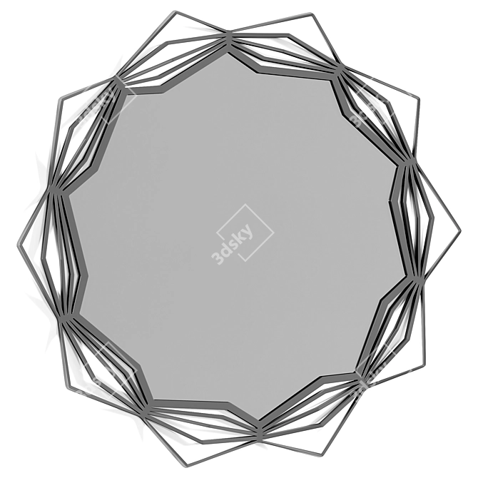 Star Wall Mirror in Gold 3D model image 1