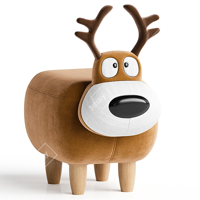 Adorable Deer Animal Stool 3D model image 1