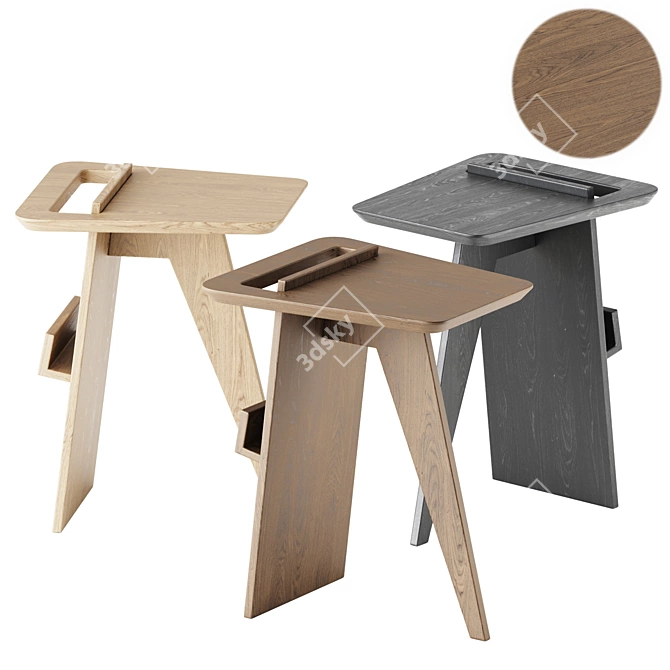 Sleek Argus Side Table, Chic 3D model image 1