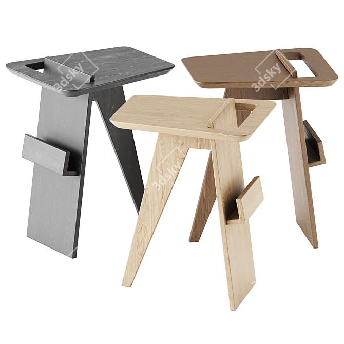 Sleek Argus Side Table, Chic 3D model image 2