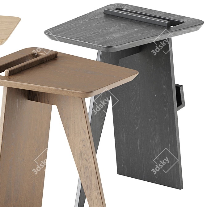 Sleek Argus Side Table, Chic 3D model image 3