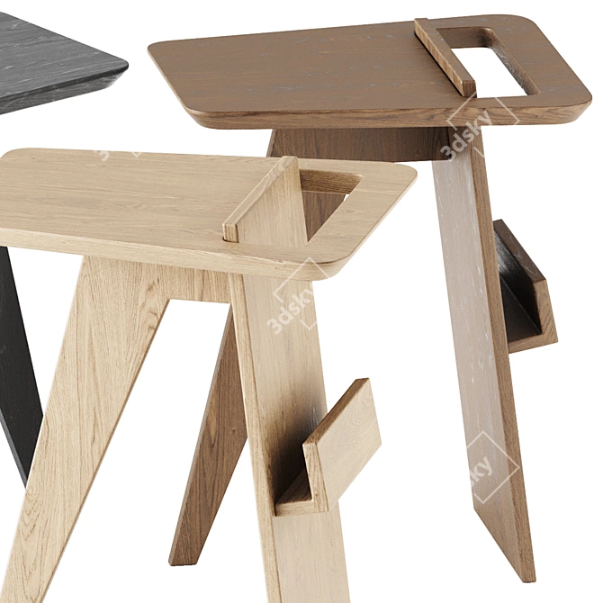 Sleek Argus Side Table, Chic 3D model image 4