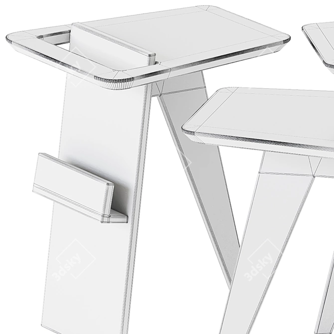 Sleek Argus Side Table, Chic 3D model image 6