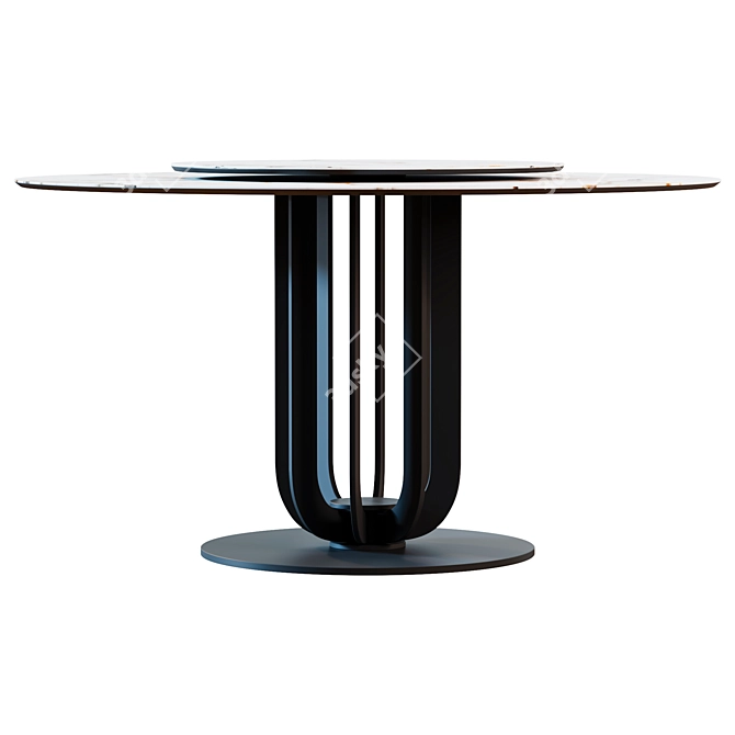 Elegant Bolzano 138 Gold Table 3D model image 3