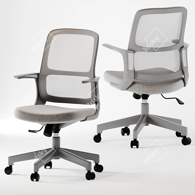 ErgoFlex Midback Mesh Office Chair 3D model image 2