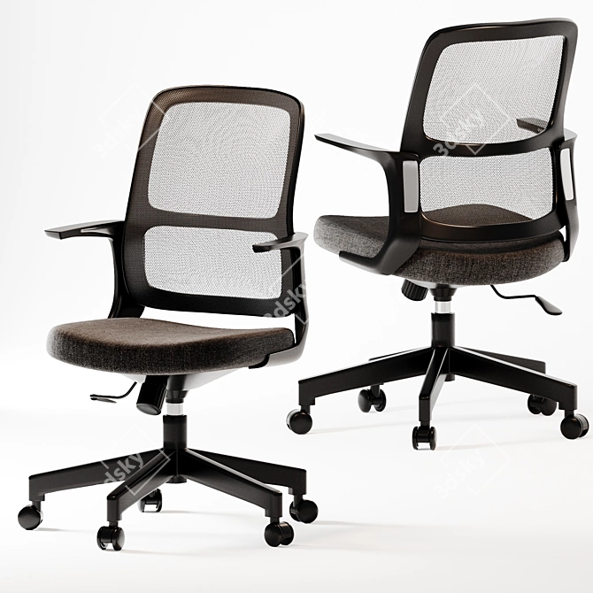 ErgoFlex Midback Mesh Office Chair 3D model image 4