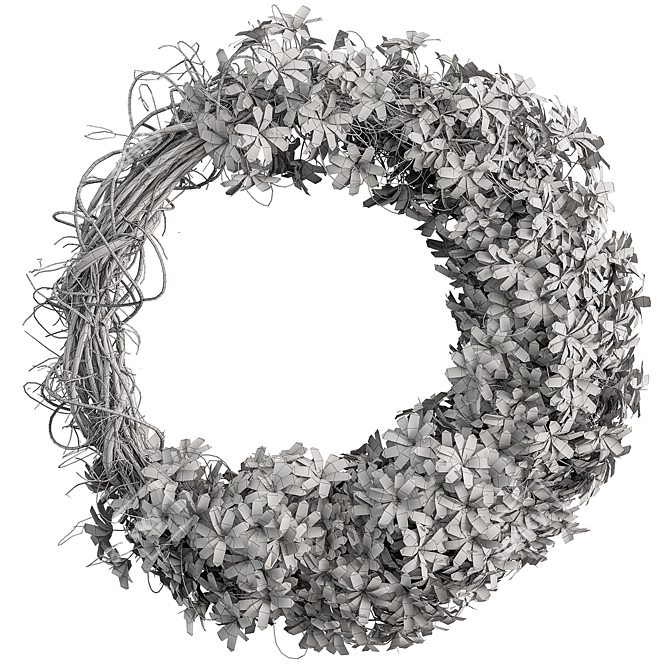 Box Leaf Wreath Set 12 3D model image 4