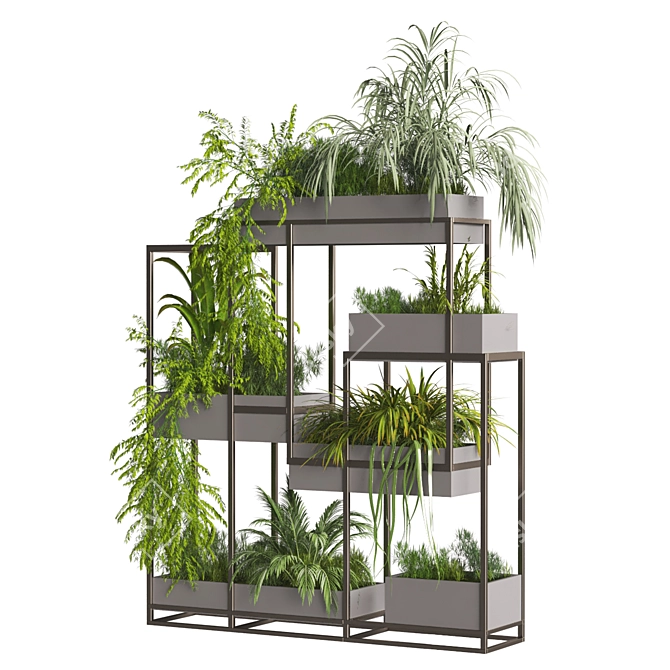 Modern Interior Vertical Plant Set 3D model image 3