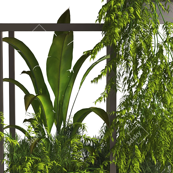 Modern Interior Vertical Plant Set 3D model image 5