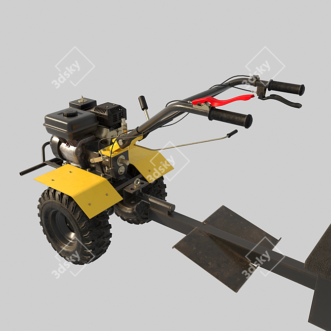 High-Powered Utility Tractor 3D model image 5