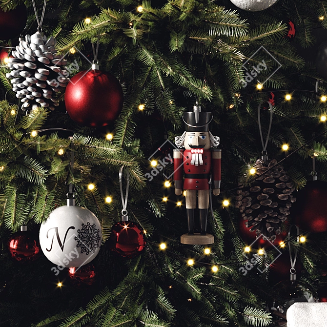 Vray Version 2 Christmas Trees 3D model image 2