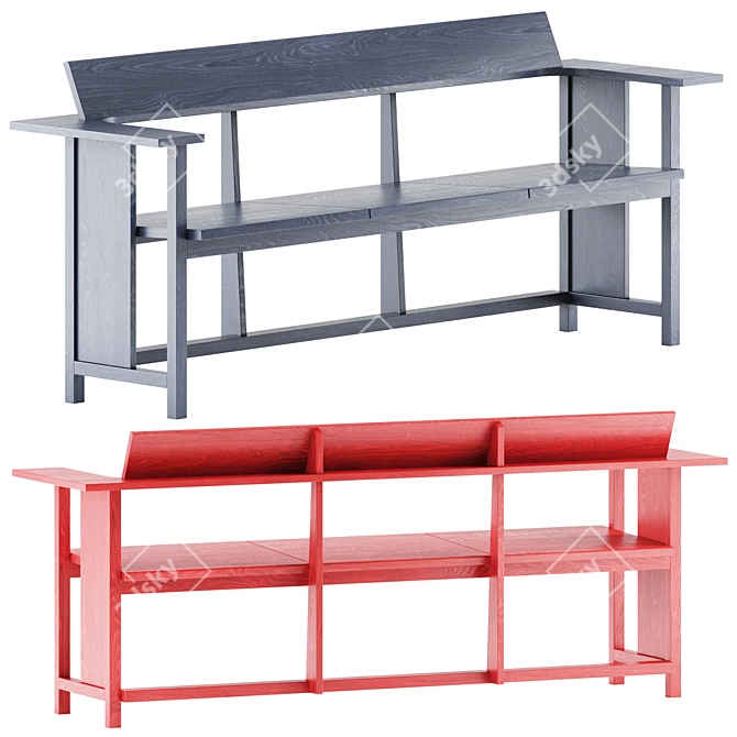 Modern Minimalist Clerici Bench 3D model image 1