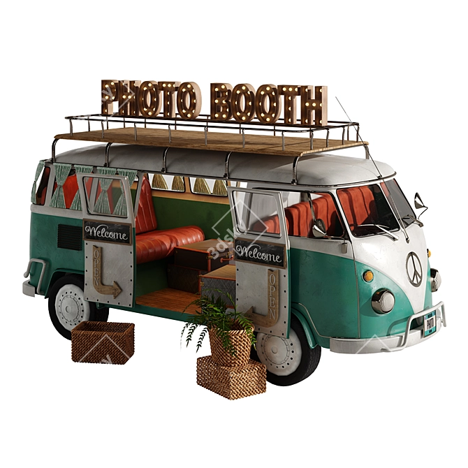 Food Truck Photo Booth Model 3D model image 1