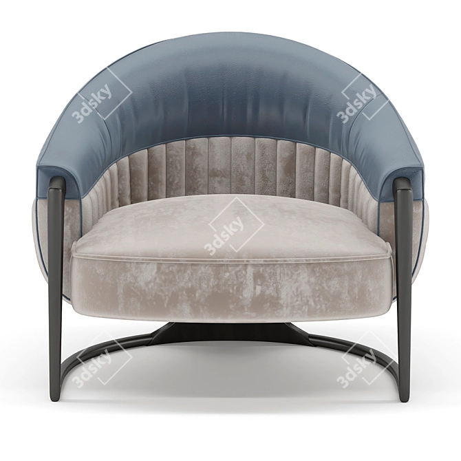 Elegant Grace Armchair with Dual Finish 3D model image 2