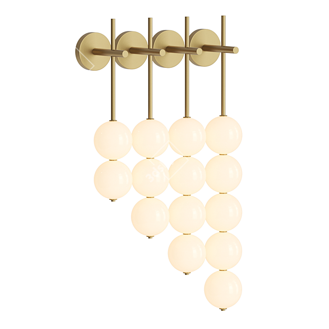 Title: Glass Globe Wall Lamp	Collection 3D model image 2