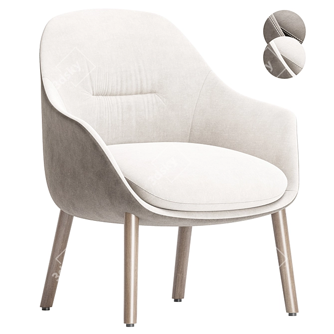 Luxury PARLA REMUS Armchair Set 3D model image 1