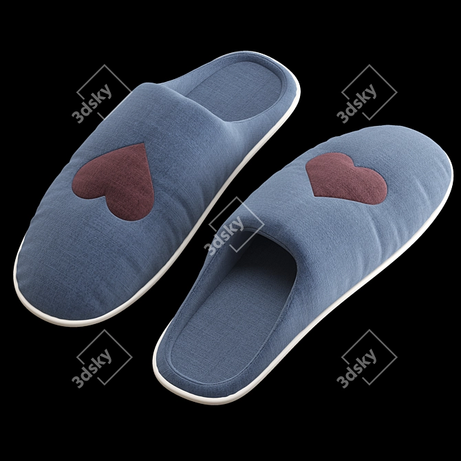  Cozy Polygon Slippers 3D model image 4