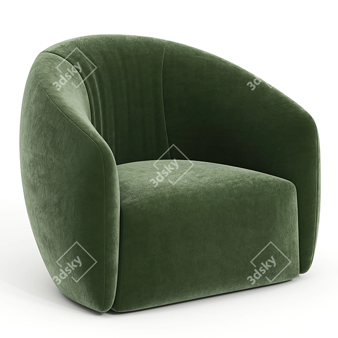 Modern Lounge Chair 3D Model 3D model image 2