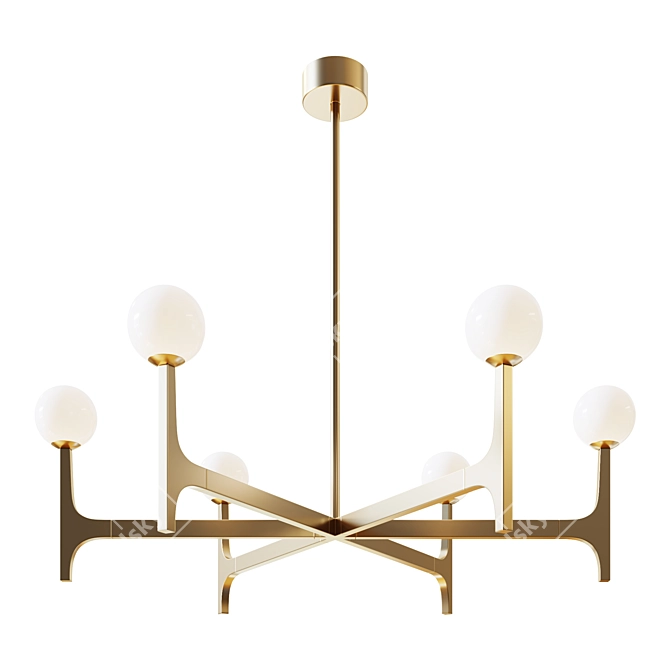 Elegant South Hill Home Chandelier 3D model image 2