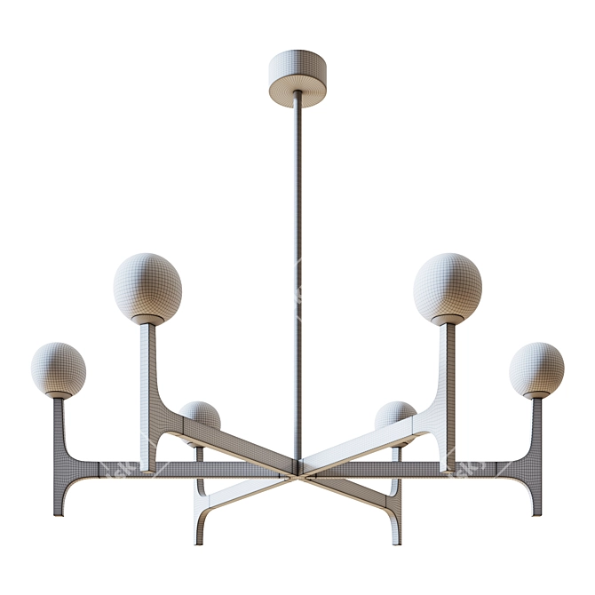 Elegant South Hill Home Chandelier 3D model image 4