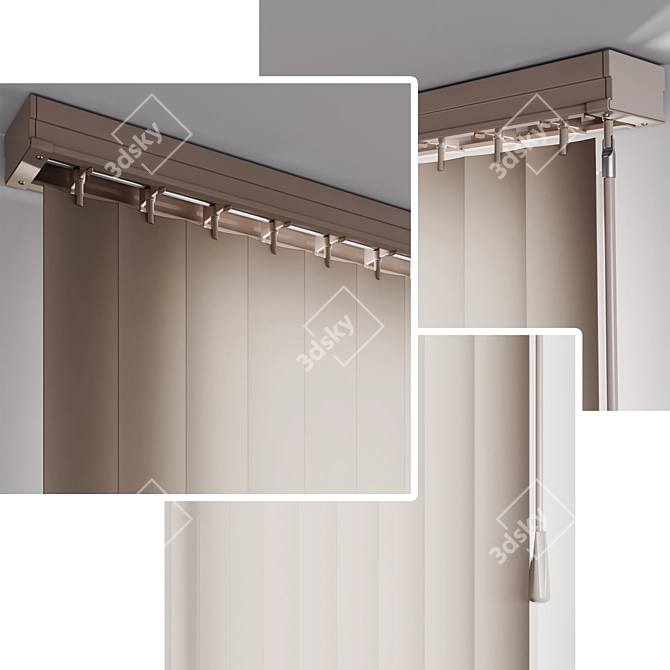 Customizable Vertical Blinds Kit 3D model image 6