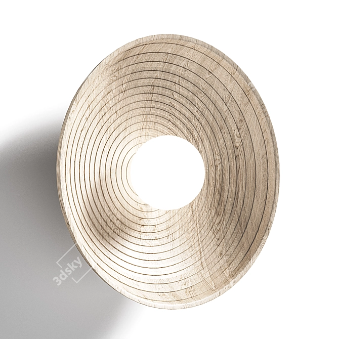 Handcrafted Wooden Wall Sconce 3D model image 1