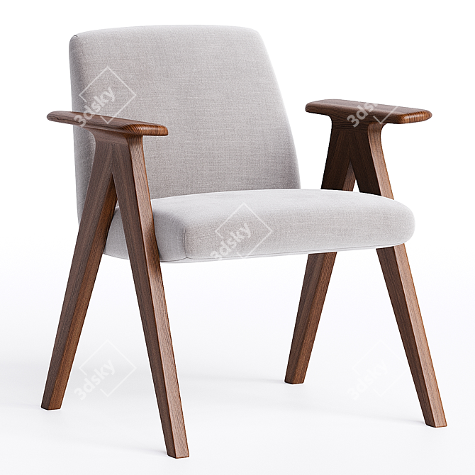 Elegant Modern Libera Armchair Design 3D model image 1