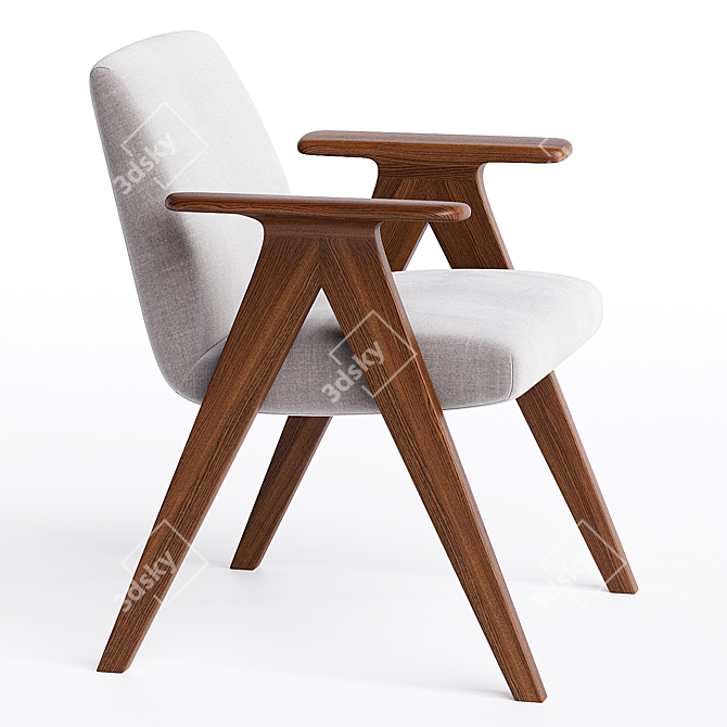 Elegant Modern Libera Armchair Design 3D model image 2