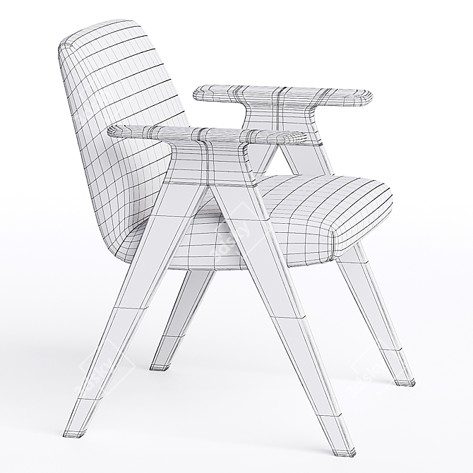 Elegant Modern Libera Armchair Design 3D model image 3