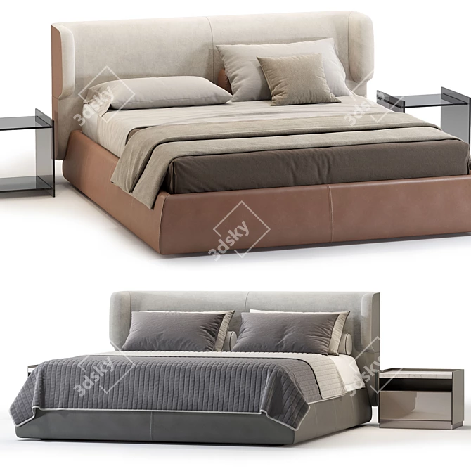 Modern Ditreitalia CLAIRE Bed - Quality Visualization 3D model image 1