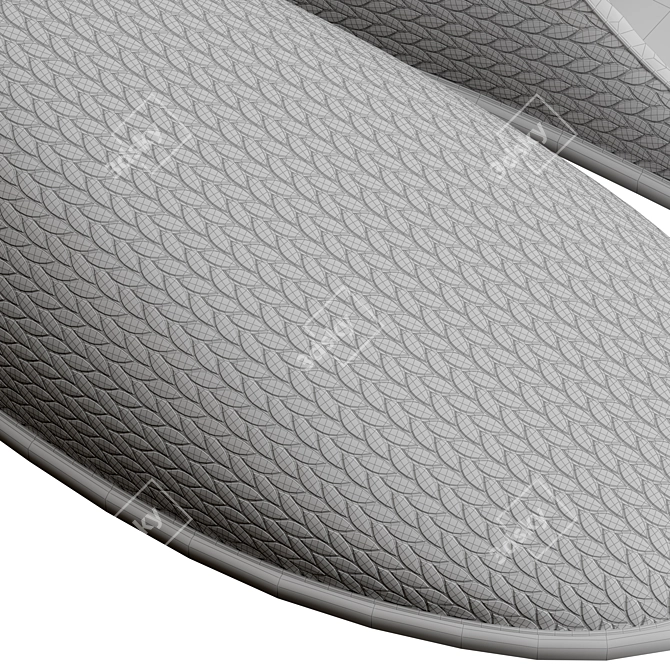 Cozy Geometric House Slippers 3D model image 2