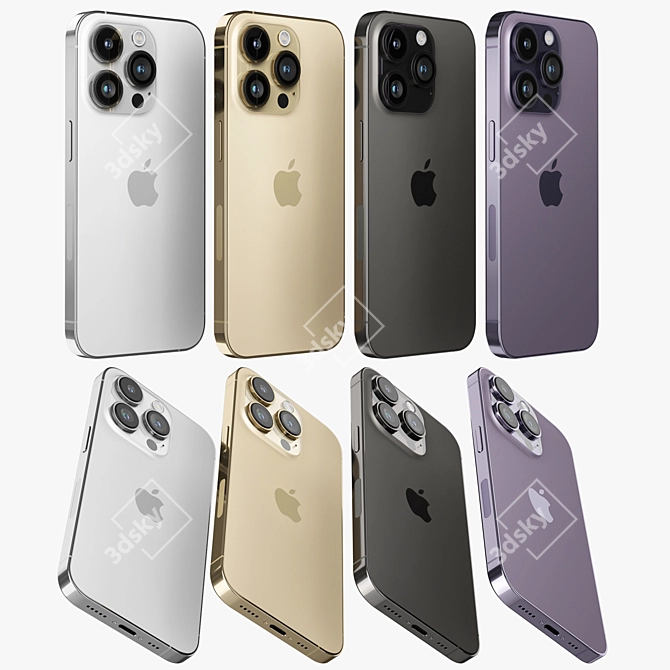 Pro Render Model iPhone 14 3D model image 2