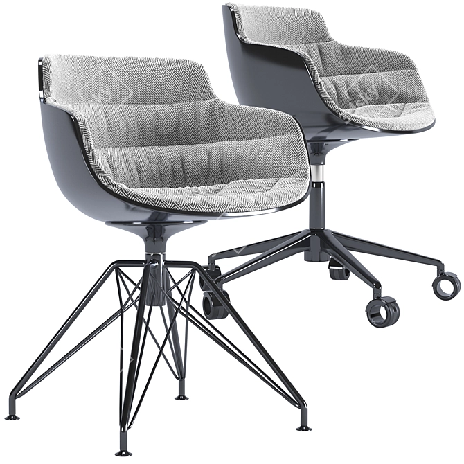 Stylish Flow Slim Chair 3D model image 1