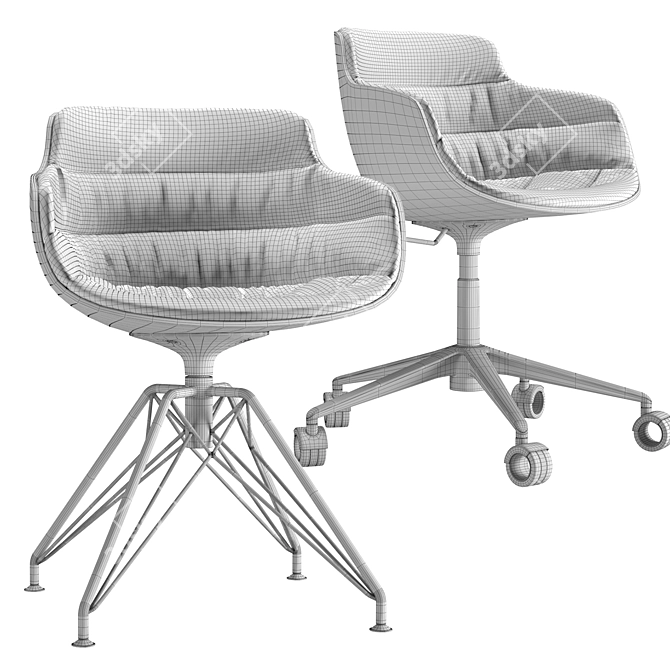 Stylish Flow Slim Chair 3D model image 3