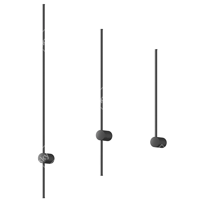 Minimalist Metal Linear Wall Sconce 3D model image 4