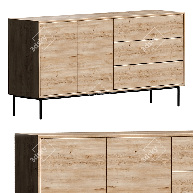 Sleek Whitebird Sideboard Design 3D model image 1