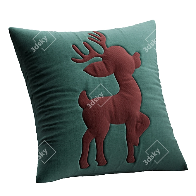 Luxury Velvet Cushions 3D model image 4