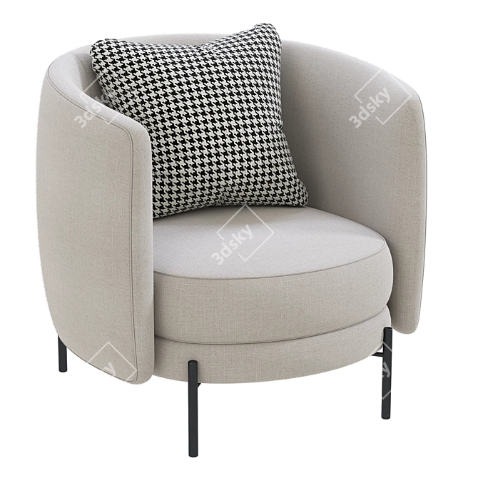 Flannel Armchair 3D Model Bundle 3D model image 2