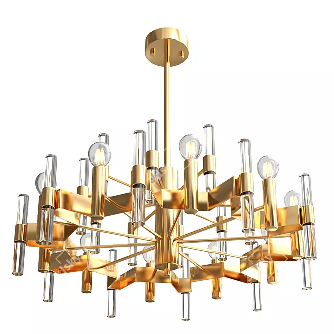 Contemporary Artistic Chandelier 3D model image 1