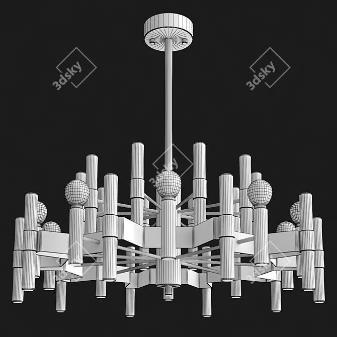 Contemporary Artistic Chandelier 3D model image 3