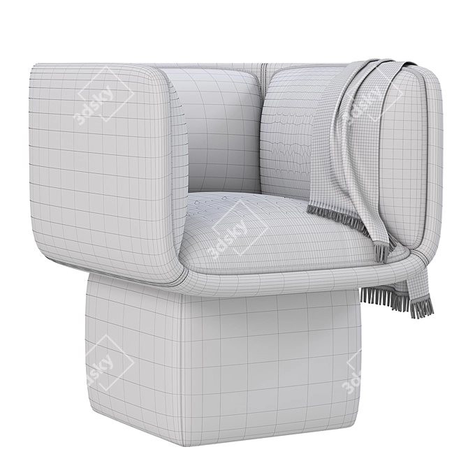 Luxury Leather Armchair Asset 3D model image 6