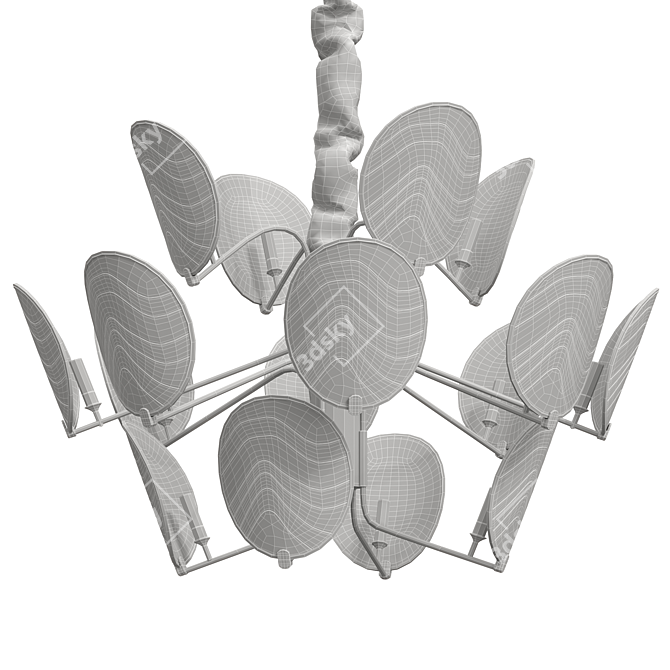 Elegant Akira Chandelier Lighting Fixture 3D model image 3