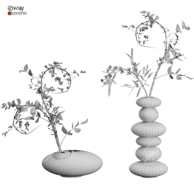 Creative Flower 3D Model Kit 3D model image 6