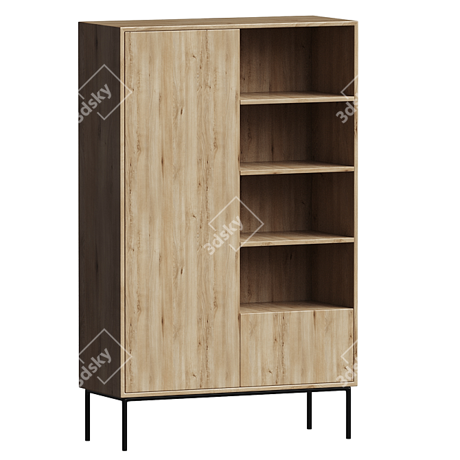 Modern Blackbird Storage Cabinet 3D model image 1