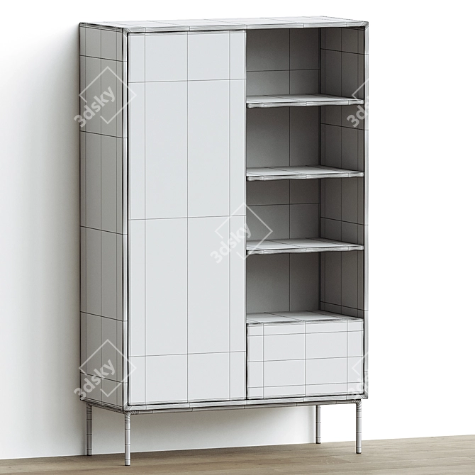 Modern Blackbird Storage Cabinet 3D model image 3