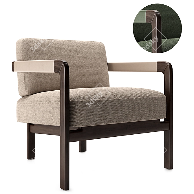 Giorgetti Montgomery Accent Chair 3D model image 1