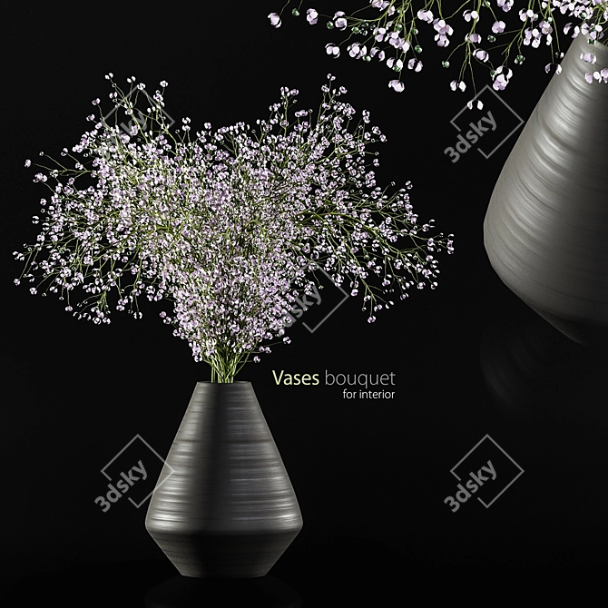 Corona Render Vases Bouquet 3ds Max 2016 FBX 3D model image 1