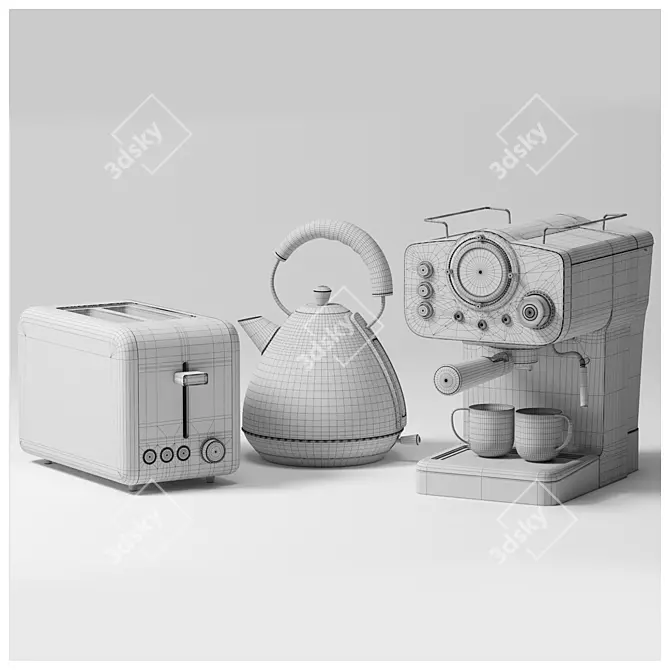 Kitchen Appliance Set 3DSMAX 3D model image 7